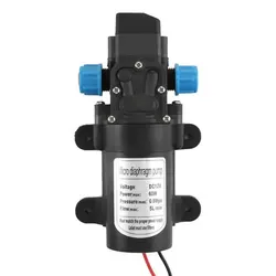 DC 12V 60W 5L/min Agricultural Electric Water Pump Black Micro High Pressure Diaphragm Pump Water Sprayer Car Wash
