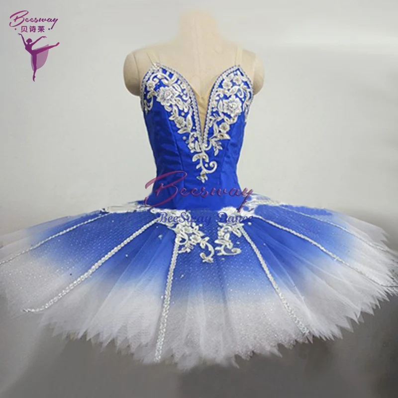 Adult Professional Ballet Platter Kid Tutu Skirt Dance Dress Ballet Blue Costume 