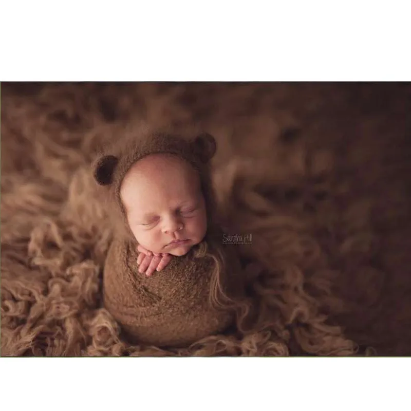 Flokati новорожденный фотография 150x90 см Большой размер толстое длинное греческое шерстяное одеяло фон Студийная фотосъемка для новорожденных