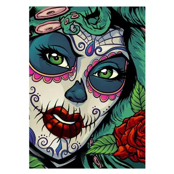 

5D DIY Diamond Painting Skull Girls Mosaic Cross Stitch Full Square Drill 3D Diamond Painting kit Sticker Home Decoration Gifts