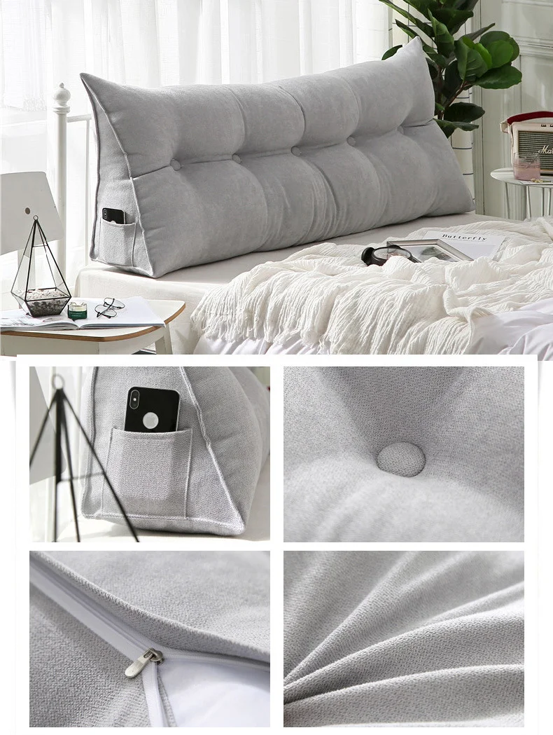 Mx Washable Long Bedside Pillows with Filling Modern Simplicity Sofa Cushions Single Double Home Cushion Tatami for Decorative