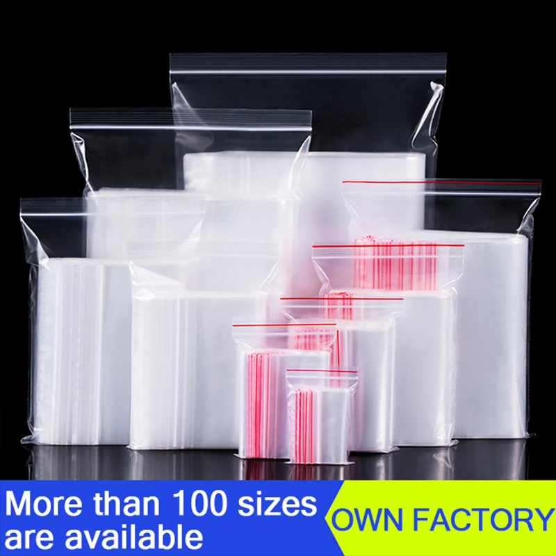 100count-13x19,2 Mil Clear Plastic Reusable Zip Lock Poly Bags with Resealable Lock Seal Zipper(More Sizes Available