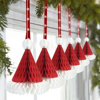 

6pcs Christmas Party Tree Decorations Hanging Christmas Ornaments Table Centerpiece Table Center For Christmas Home Decoration