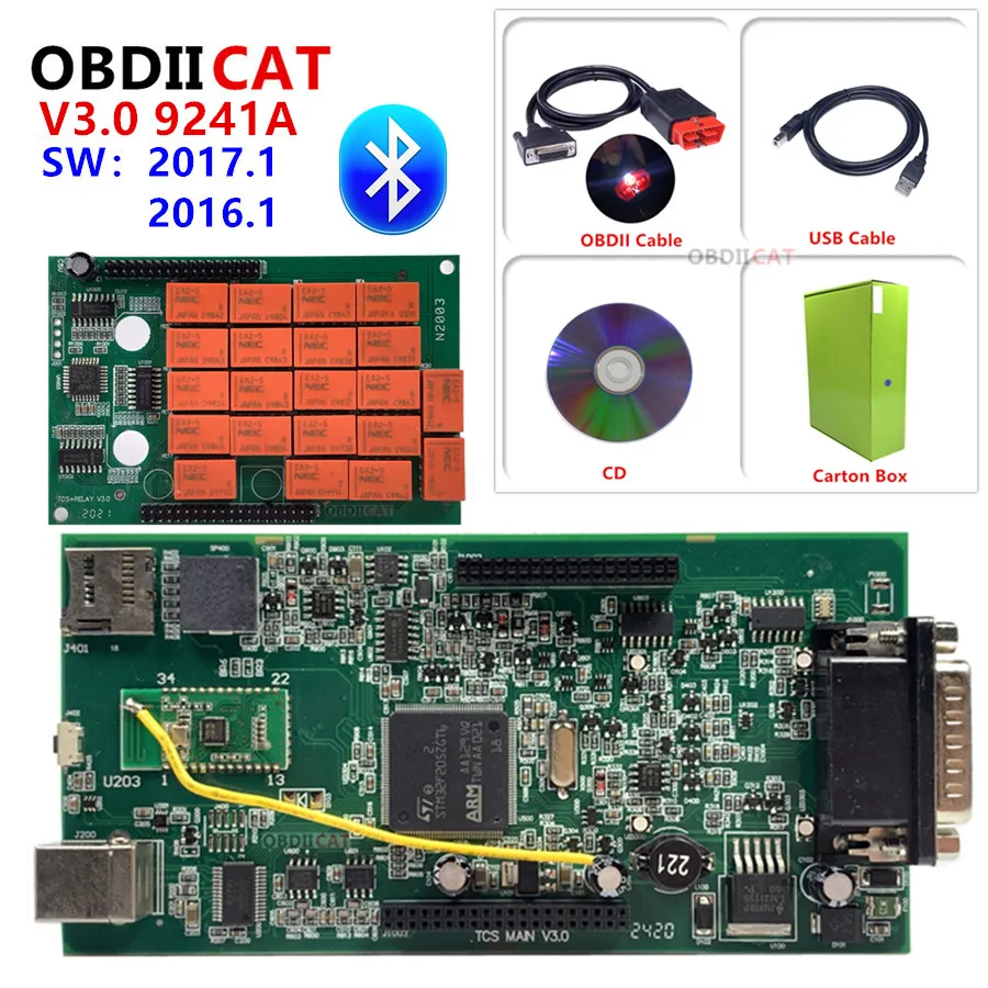 2017 1 Новый сканер V3.0 9241 MVDiag OBDIICAT Bluetooth 2016 + Keygen Multi Diag MVD диагностический