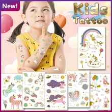 Glitter Tattoo Kids Space 6 Month Temporary Tatoo 2021 Body Art Cute Rainbow Unicorn Cute Space Face Hand Girl Boy Child Tato