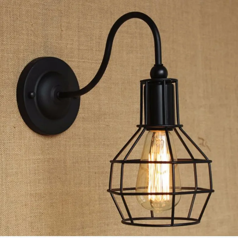Edison light bulb wall lamp Knob switch warehouse loft American country retro industry Vintage iron Small Wall Lamps | Лампы и