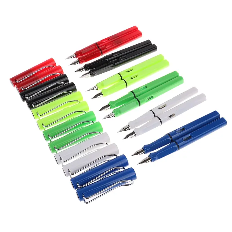 

Kawaii Candy Colors Fountain Pen With F Nib Luxury ABS Transparent Inking Pens For Student Writing Pen