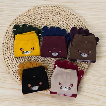

Newly 1 Pair Women Girls Soft Cartoon Cat Socks Five Finger Toes Cotton Autumn Winter Warm Socks FIF66