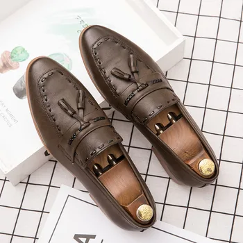 

Brand Men Shoes Genuine Leather Oxfords New Handmade Men Dress Loafers Male Italian Driving Shoes Casual Business Formal Shoes