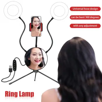 

Selfie Ring Light With Tripod Stand For Smartphone Mini Led Ringlight Ring Lamp for Video Photography Makeup light