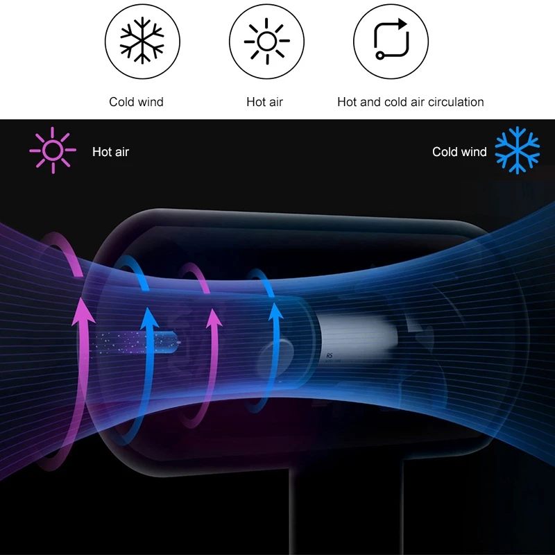 Фен для волос Xiaomi zhibay HL512, CN Plug
