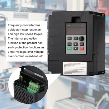 

Variable Frequency Inverter Universal Mini Single Phase 220V Input 3-Phase 220V Output 0.75kW for Motor Speed Control Converter