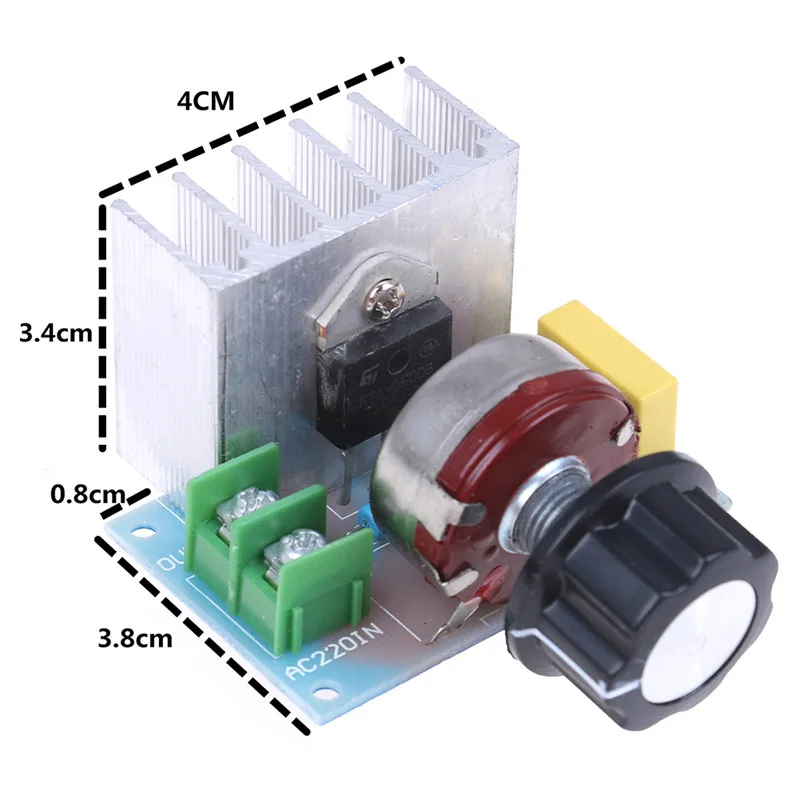 AC 220V 4000W High Power Electronic Volt Regulator Motor Speed Controller 1pc