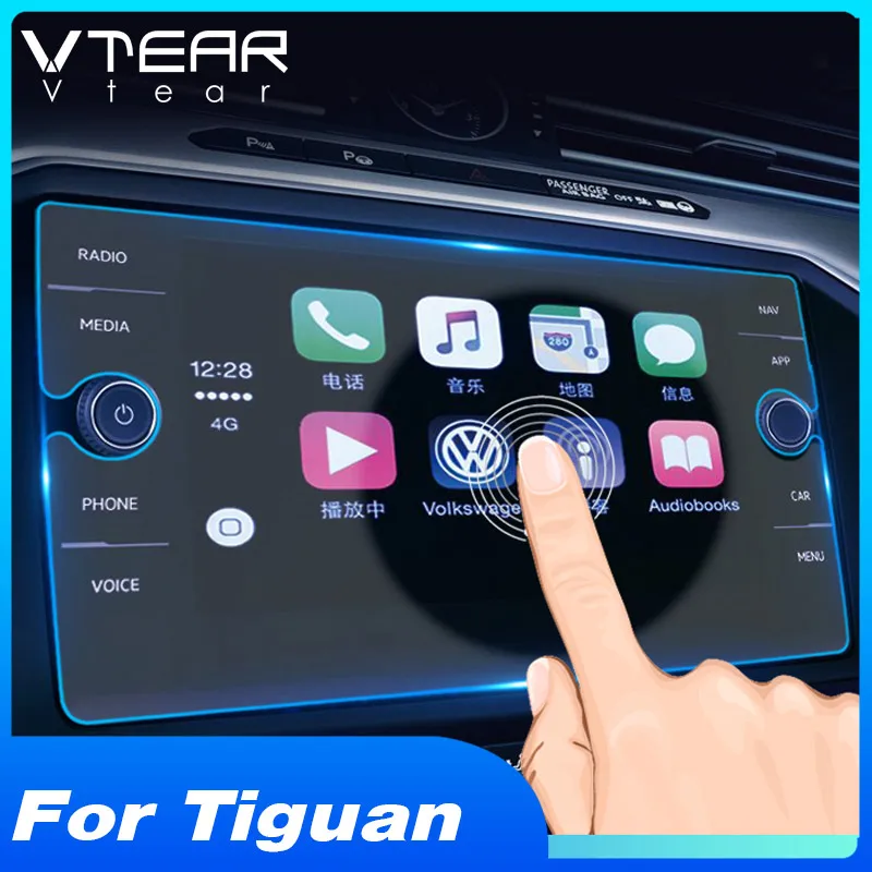 

Vtear For Volkswagen Tiguan Atlas 2019 2020 GPS Navigation Tempered Glass Film Car LCD Touch Display Screen Protector