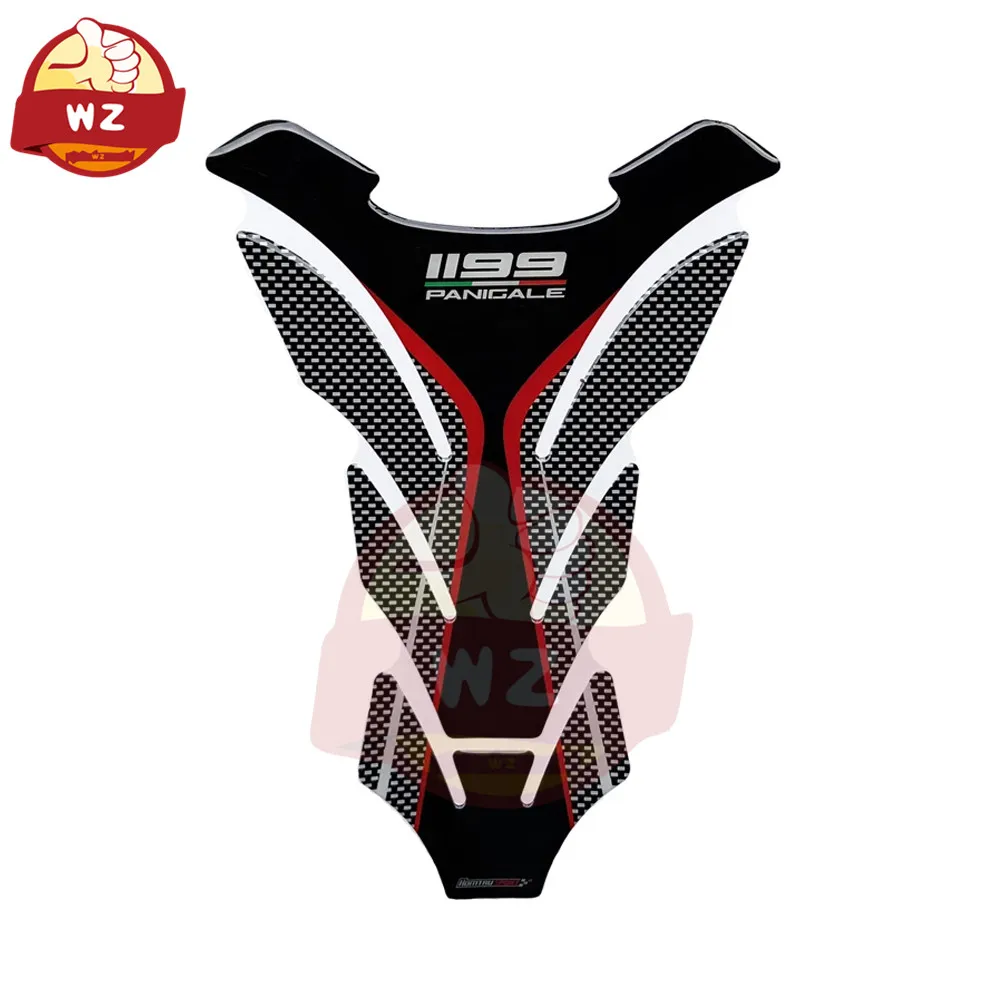 3D Мотоцикл Танк Pad протектор чехол для Ducati 1199 Panigale R S Смола Наклейка для 1199 tankpad