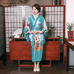 Атласное японское кимоно женское платье юката традиционная тонкая одежда для японских взрослых свободные пижамы сексуальное кимоно с