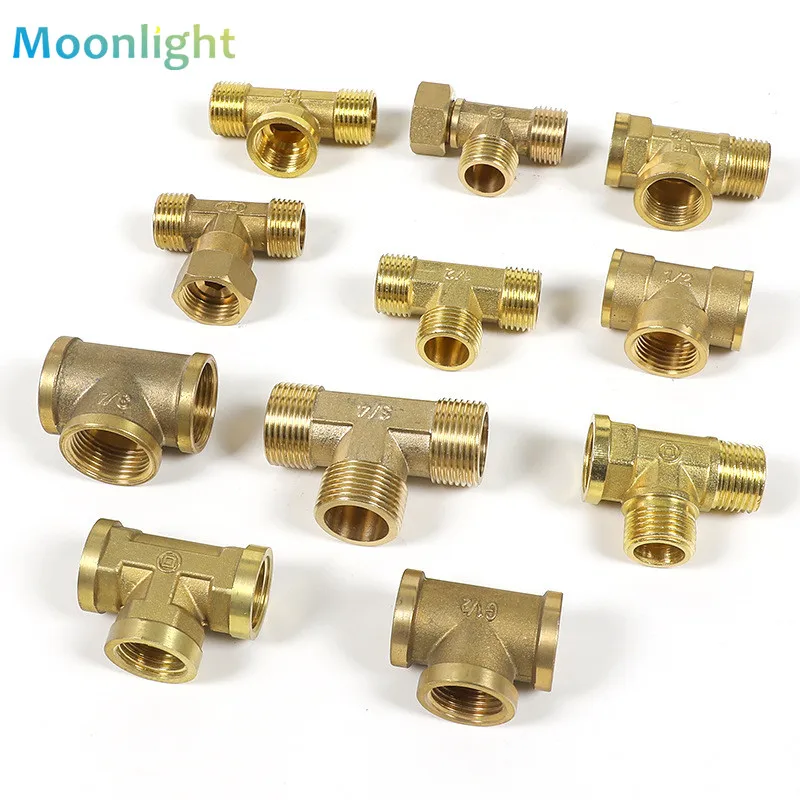 Pneumatic Brass Pipe fitting Male-Female Thread conversion connect 1/8
