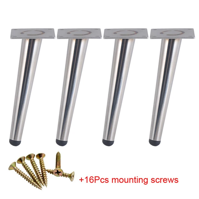 4pcs Metal Furniture legs Straight Cone And Oblique Cone Table Leg Sofa Chair Leg coffee tables Furniture fittings,15/20/25/30CM