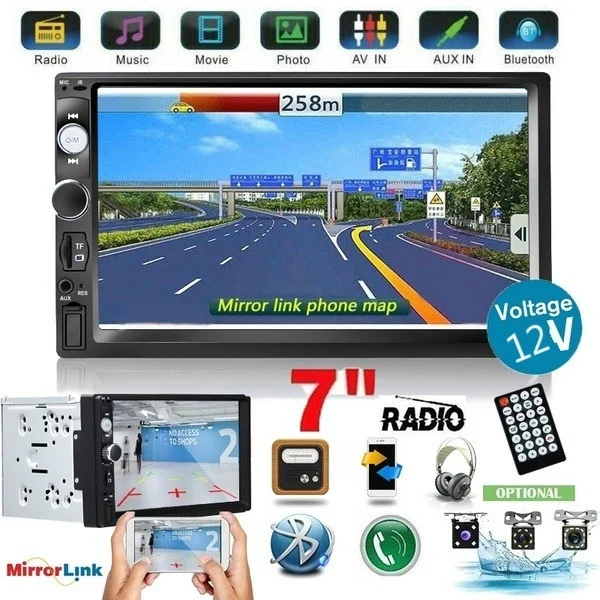 Авторадио 2 Din Автомобильный Радио " сенсорный экран тире MP5 Bluetooth USB цифровой 2Din мультимедийный плеер камера заднего вида