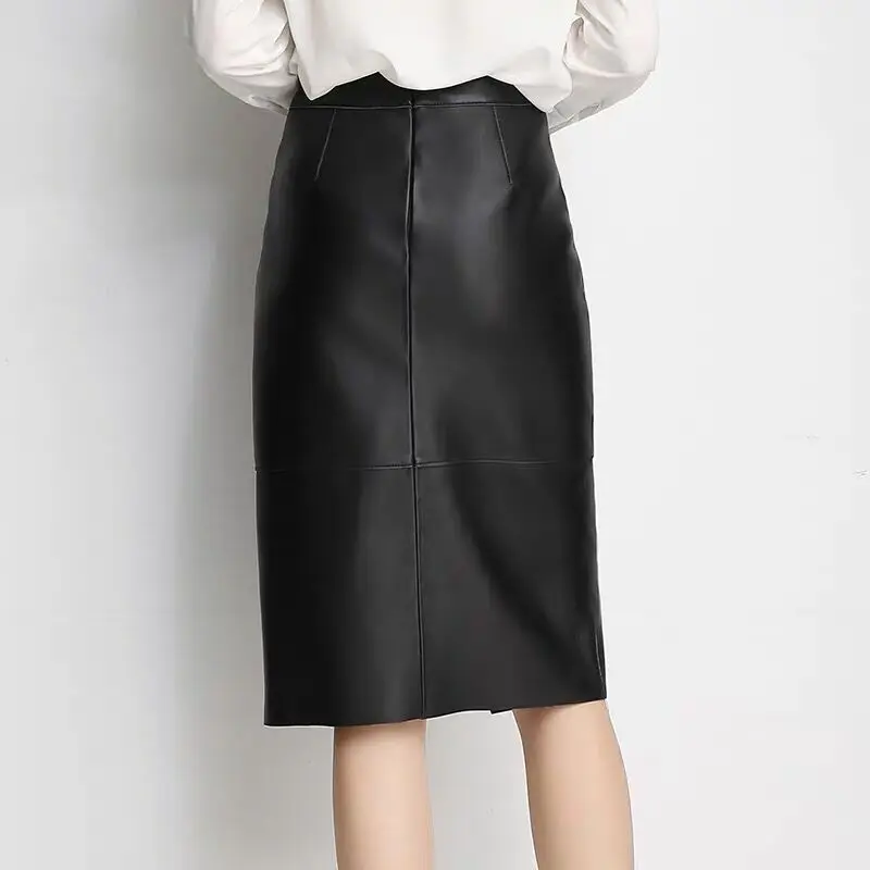 Юбки Женские s черная кожаная юбка миди юбка-карандаш Женская модная женская одежда зимние женские юбки