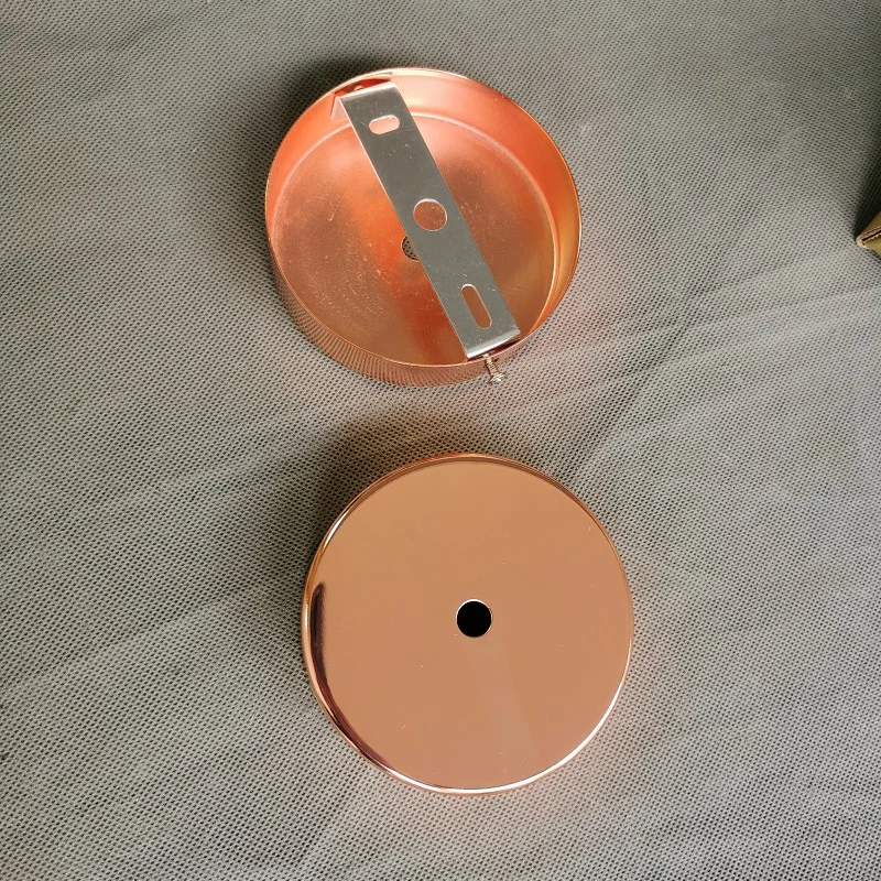 2pieces/lot 100mm*25mm rose gold cord pendant light canopy vintage ceiling plate with side mounted bracket lighting accessories | Освещение