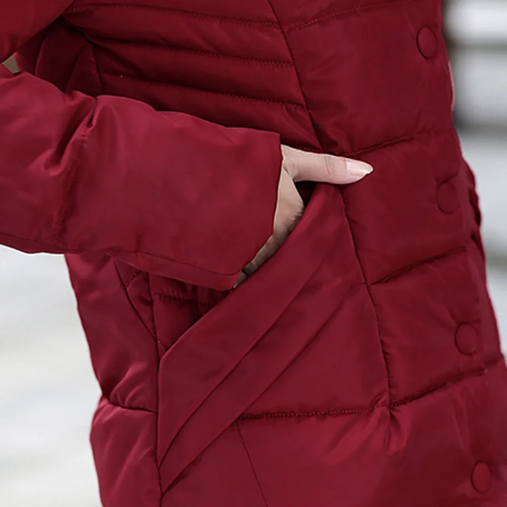 Manteau femme hiver, зимнее пальто, женская парка, верхняя одежда, женское теплое пальто, длинное плотное хлопковое стеганое тонкое пальто, chaqueta mujer