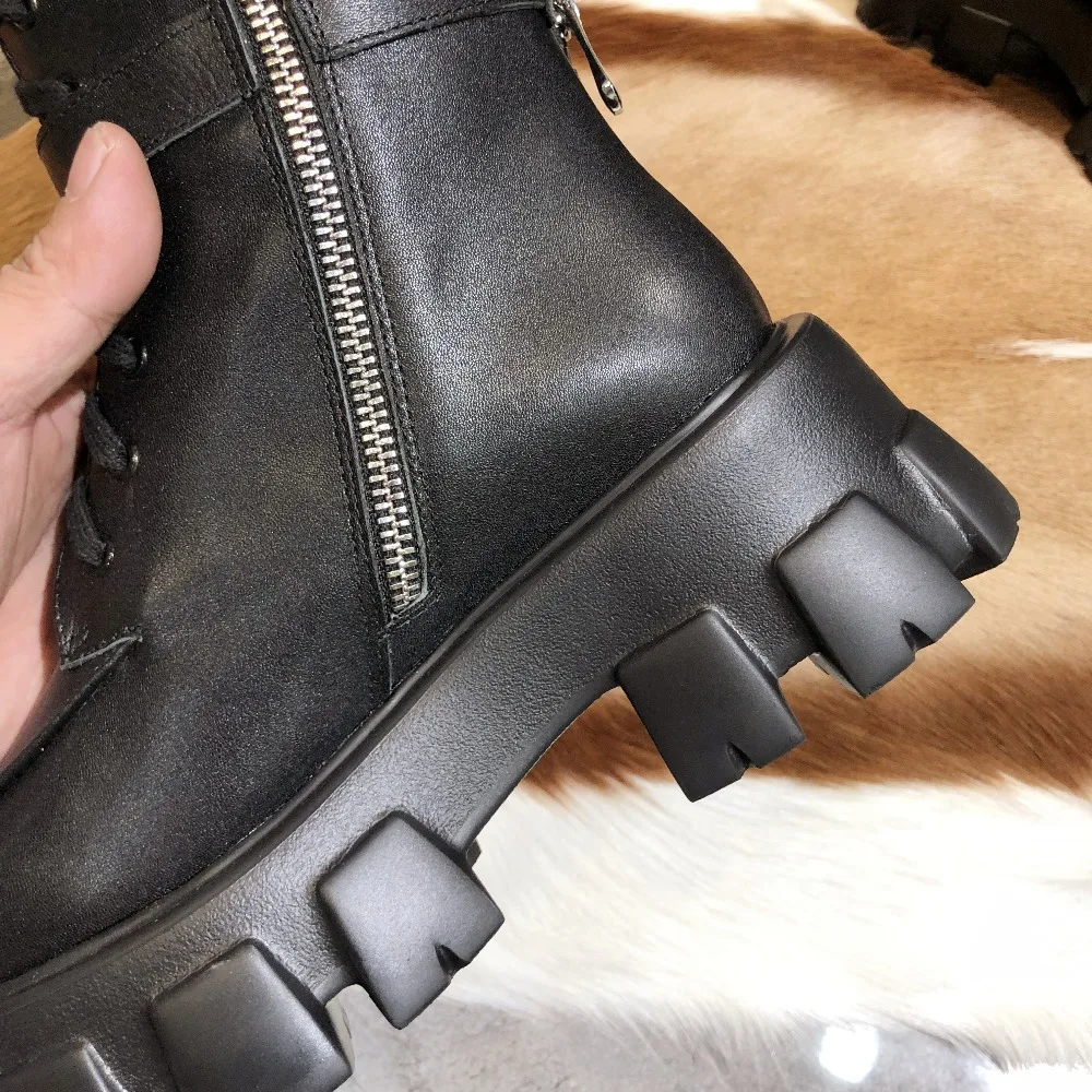 Women's Leather Combat Boots