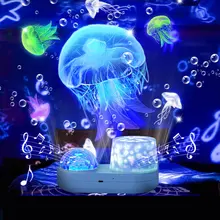 

LED Star Galaxy Projector Lamp Ocean Wave Night Light Room Decor Rotate Starry Sky Porjector Home Decoration Bedroom Lamp Kids