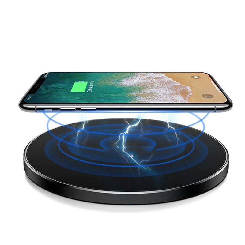 Мобильный телефон 15 Вт Быстрое беспроводное зарядное устройство Зарядка ультра тонкий портативный для домашнего офиса S888