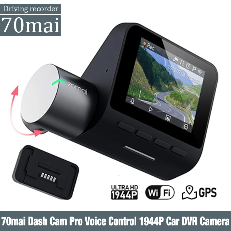 Xiaomi 70mai Pro Dash Cam 1944P gps ADAS Автомобильная камера Dvr 70 mai Dashcam Голосовое управление 24H