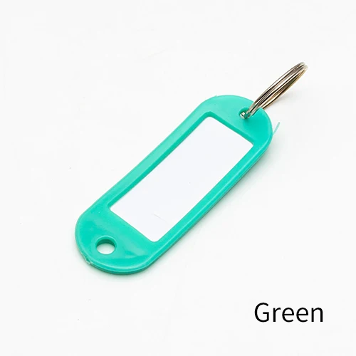 green 30 шт красочные пластиковые брелки для ключей багажные этикетки с именными картами разные брелки ID метки для многих видов использования-связки ключей - Цвет: green