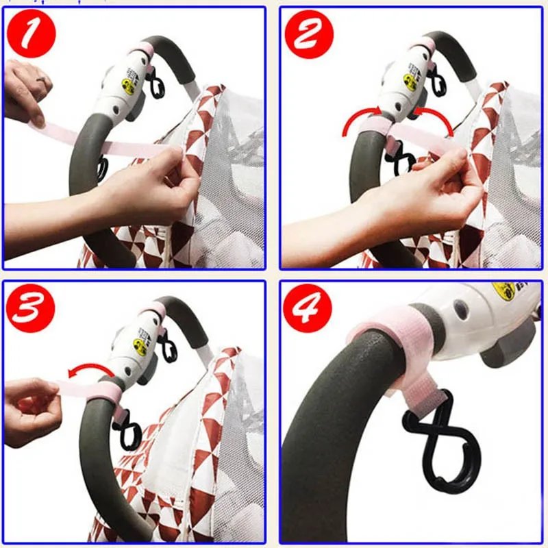 ABS пластик Материал Вешалка для детской одежды Сумка Крючки для прогулочных колясок коляска вращается на 360 крюк для корзины аксессуары номер как показано на картинке