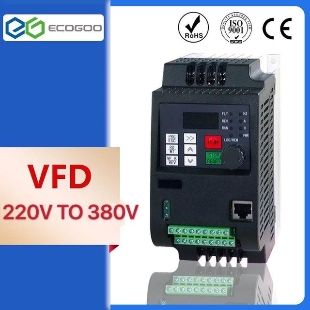 Inverter di frequenza da 220 monofase VFD a trifase 380V 11KW