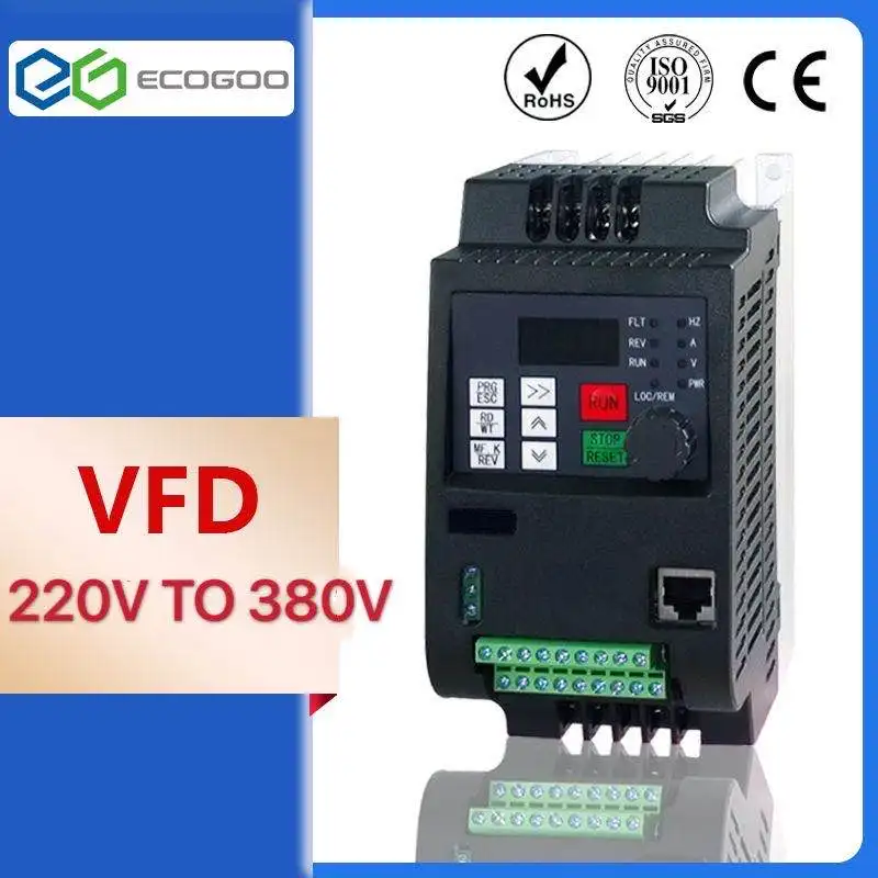 2.2KW 220V AC переменный Частотный Привод VFD инвертор для 3 фазы 380V шпинделя vfd cnc