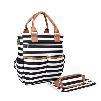 

Aboutbaby Fashion Mummy Diaper Bag Stripe Large Capacity Mommy Bags Women Shopping Nursing Storage Nappy Well-organized Totes