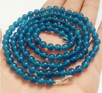 

LONG 36 "6mm Apatite pierres précieuses perles rondes collier de mode