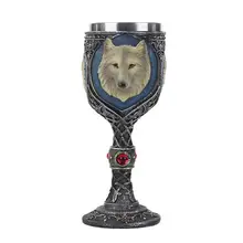 Deco Goblet Wine Goblet Gothic Resin Stainless Steel Liner Insulated Mug Cup Decorative Cup for Halloween, Carnival, Carnival, P