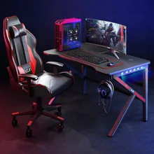 2023 Computer desk home desktop gamer desk chair set e-sports table anchor live white computer desk Internet cafe gaming desk