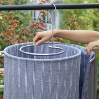 Stainless Steel Round Spiral Quilt Sheets Hanger Blanket Hanger Save Space Rotating Drying Rack Outdoor Home Balcony Hanger 2