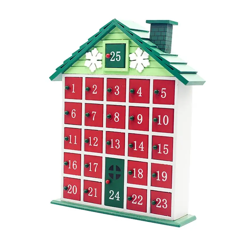 1 шт. коробка обратного отсчета календарь практичная кабина деревянный декор чехол для хранения Контейнер орнамент для Рождества