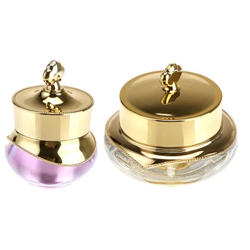 

5/10g Portable Travel Cream Box Crystal Acrylic Jar with UV Crown Cap Refillable Bottle Empty Cosmetic Pack for Eye Cream