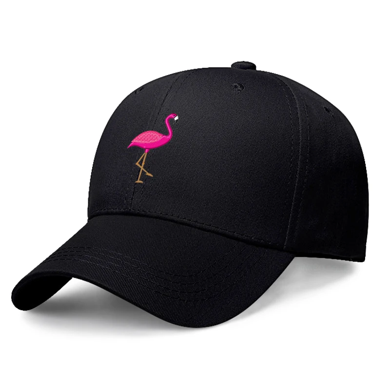 

2020 New Flamingo Embroidery Design Basebll Cap Cotton Hat Fashion Dad Hat Spring and Autumn Golf Cap Women Hat Dropshipping