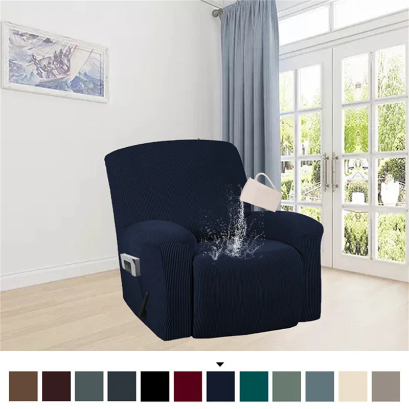 Stretch Solid Color Bar Chair Cover Modern Jacquard Armchair Couch Cover Sofa Protector Cover for Living Room Bedroom Home Dark Gray WEICHUAN Tub Chair Cover 
