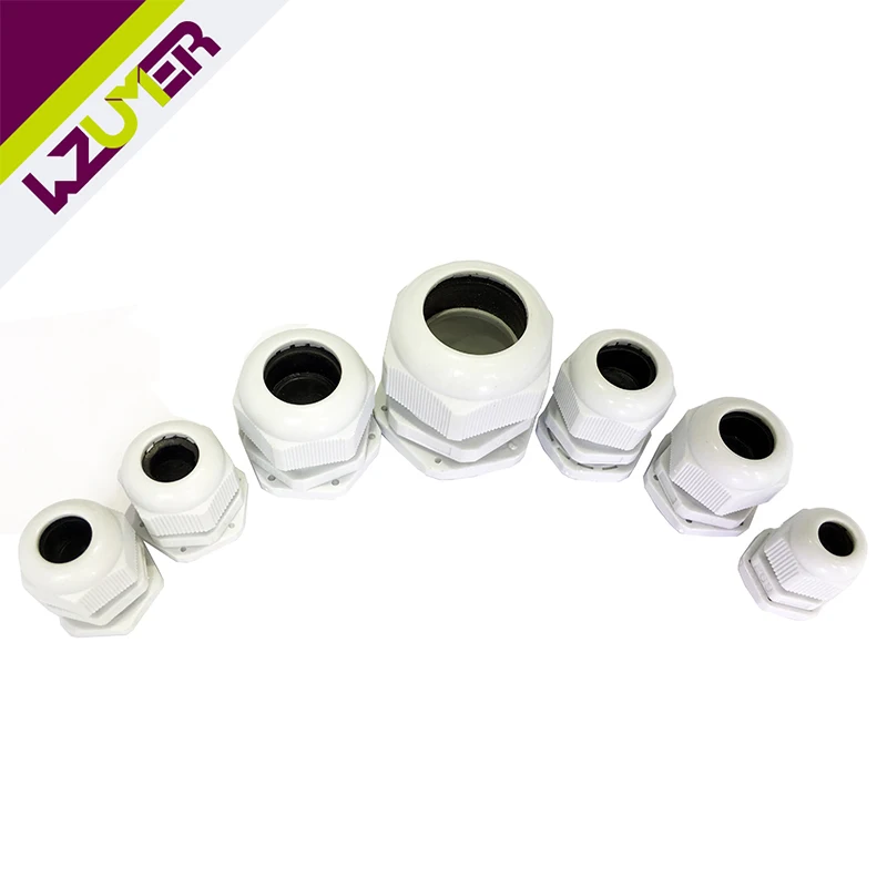 10 Pcs Plastic Waterproof Adjustable 2-12mm Cable Gland Joints, M8, M10, M12, M16, M18, M20, UL