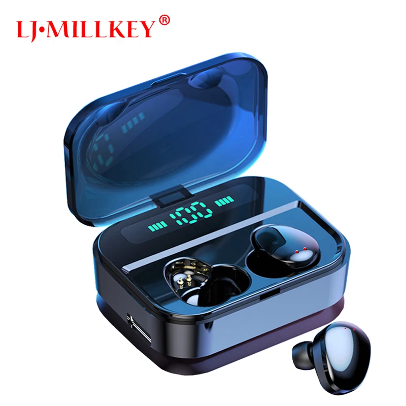 

Ture Wireless Headphones IPX7 TWS 5.0 Bluetooth Earphone HIFI Headset Sports Waterproof LED Earbuds With mic Power Bank YZ288