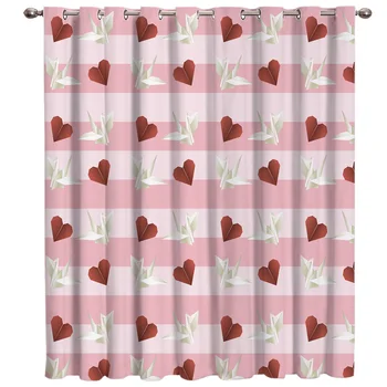 

Heart-Shaped Picture Of Paper Cranes Window Treatments Curtains Valance Room Curtains Large Window Window Curtains Dark Bathroom