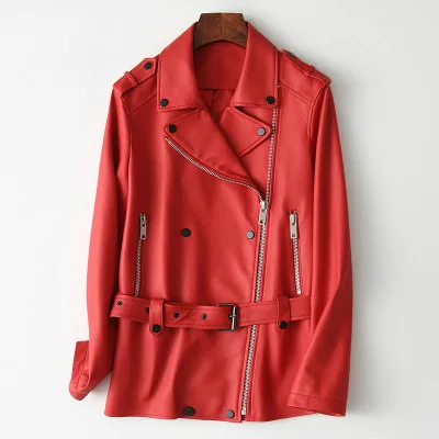 

2019 New Fashion Genuine Real Sheep Leather Jacket H65