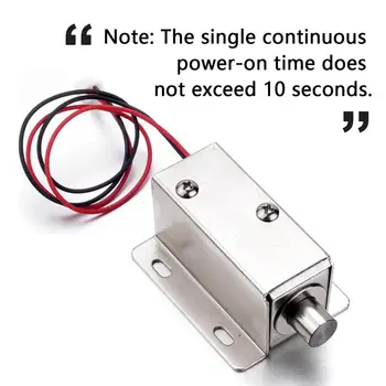 

DC12V 0.8A Electronic Lock Stroke 10mm Round Head Electromagnetic Lock Electric Release Assembly Solenoid Access Control Lock