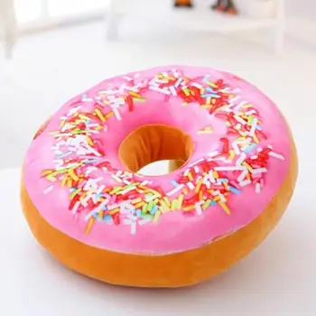 

New Cute Donuts Pillow Chocolate Cushion Cushions For Sofa Seat Foods Donut Cushion Decorative Soft Plush Case Pillow Sweet D1U3