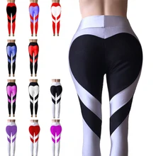 17 Colors New Heart Print Pants Seamless Leggings Women Fitness Plus Size Lady Pant Sports Running Gym High Waist Skinny Legging